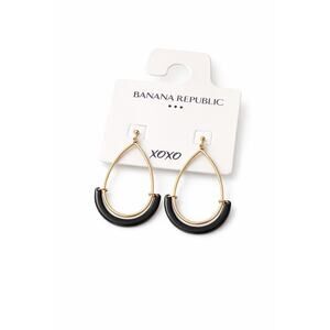 ✨ Banana Republic XOXO Teardrop Earrings | Black & Gold | Business Casual ✨